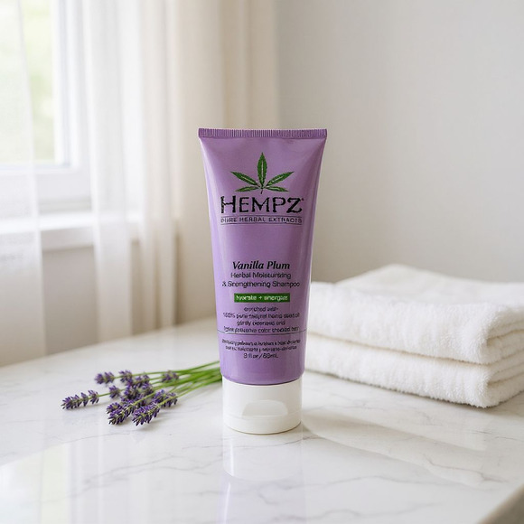 Hempz New Vanilla Plum herbal moisturizing & strengthening shampoo 89 ml - Picture 2 of 2
